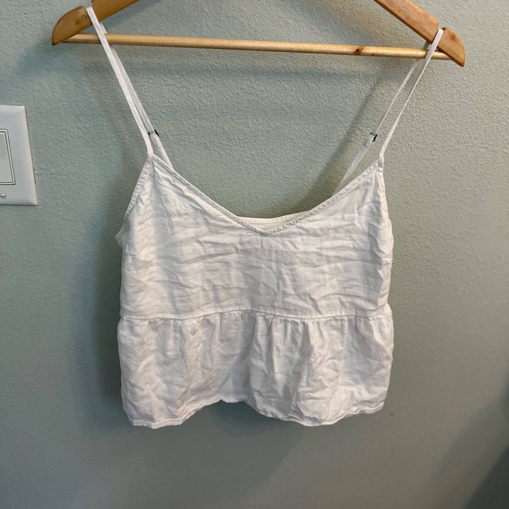Abercrombie and fitch white babydoll Spaghetti Strap Top